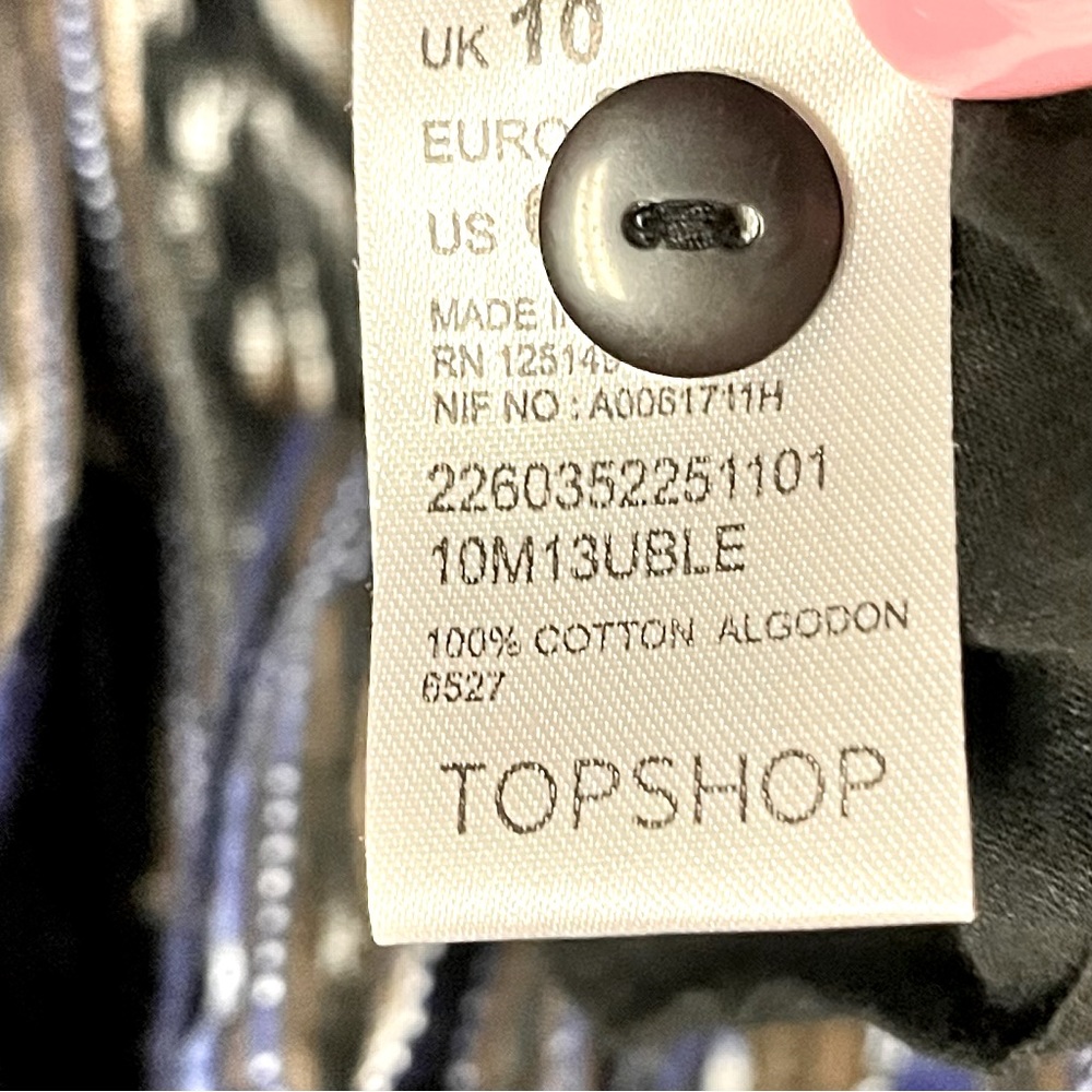 Topshop Women’s Southwest Aztec Textured Dress Size 6 Pockets Cris Cross Back - Picture 11 of 14